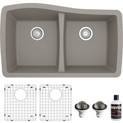 Karran QU-720 PK1 Undermount Quartz Double