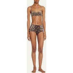 Dolce & Gabbana Bikinioberteil mit Leoparden-Print Braun