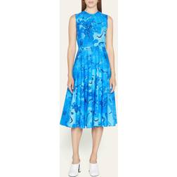 Marni Printed Cotton Midi Dress - Blue