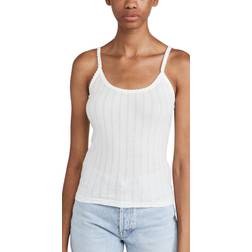 Leset Classic Pointelle Tank Top - White