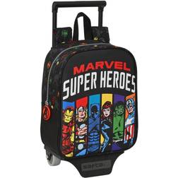 The Avengers Mochila 232+Carro 805 Super Heroes Negro 22 x 27 x 10 cm