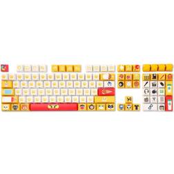 LTC LavaCaps PBT Double Shot108 Keycaps Set Yellow (English)