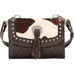 American West Texas Two Step Cow Print Small Crossbody Bag/Wallet