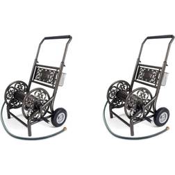 LIBERTY GARDEN Outdoor Garden Water Hose Reel Holder Cart