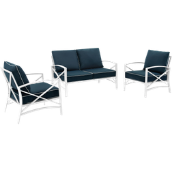 Crosley Kaplan Collection KO60011WH-NV Outdoor Lounge Set