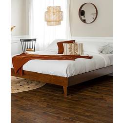 Walker Edison BWKPLATWT Solid Wood King Bed