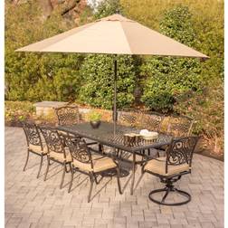 Hanover Traditions 9-Piece Rust-Free Patio Dining Set