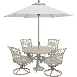 Hanover Traditions Umbrella Patio Dining Set