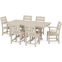 Polywood Lakeside 7-Piece Farmhouse Patio Dining Set