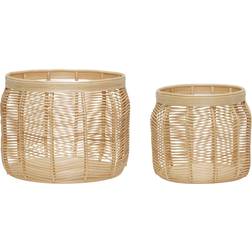 Hübsch Luna Baskets 2 pcs. Natural Korg