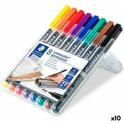 Staedtler Set of Felt Tip Pens Lumocolor 317 Permanent 1 mm (10Units)