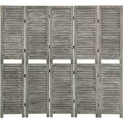 vidaXL 5-panels 179x166 massivt Rumdeler