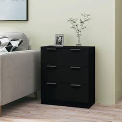 vidaXL Noir 60x30x70 cm Bois d'ingénierie Buffet