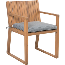 Beliani Rustic Garden Chair Sassari Acacia Wood Grey
