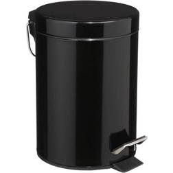 5Five Musta Metallinen Poljettava Roskakori 3 L