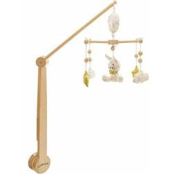 Homemaison Mobile musical Leafy Bunny Marron Foncé 40 cm