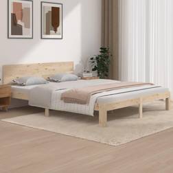 vidaXL Estructura De Cama Sin Colchón Madera Maciza De Pino 160x200 cm - Marrón