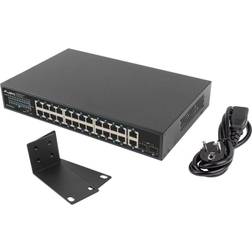 Lanberg RSGE-24P-2GE-2S-360 24 Ptos 1GB PoE+/2x SFP 2x Gbit Ethernet 360W Rack 19"