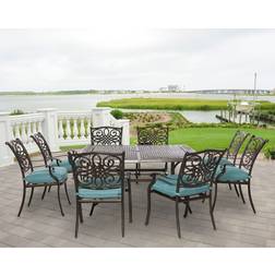 Hanover Traditions 9-Piece Rust-Free Patio Dining Set