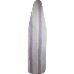 HOMZ Premium Ironing Board Cover with Pad in Purple/Gray Stripes