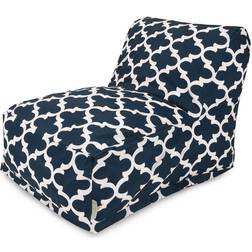 Majestic Home Goods 85907220379 Navy Trellis Bean Bag