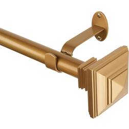 Elrene Florence Adjustable Curtain Rod with Square Finials, 86-120