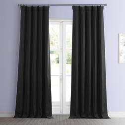 Exclusive Fabrics & Furnishings Essential Black Linen Darkening