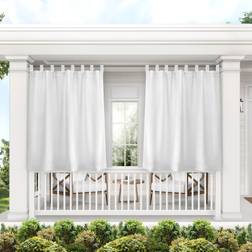 Exclusive Home Curtains Indoor/Outdoor Solid Cabana Tab Top