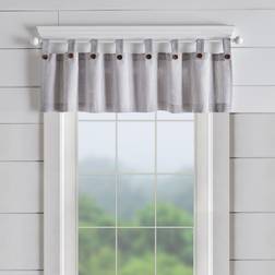 Elrene Home Fashions Tucker Ticking Stripe 60inx15in Tab Top