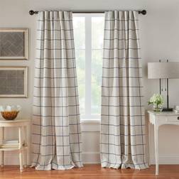 Elrene Home Fashions Windowpane Plaid Grid Blackout 52 in x 84 in 132.08x213.36cm