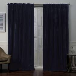 Exclusive Home Set of 2 96"x54" Velvet Heavyweight Pinch