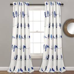 Lush Decor Navy Rowley Birds Darkening