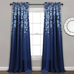 Lush Decor Navy Weeping Flowers Darkening