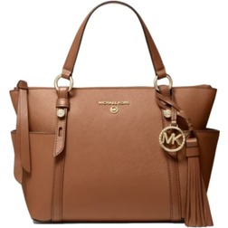 Michael Kors Sullivan Small Saffiano Leather Top-Zip Tote Bag - Luggage