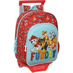 Paw Patrol Mochila Escolar Con Ruedas The Funday Azul Rojo 26 x 34 x 11 cm