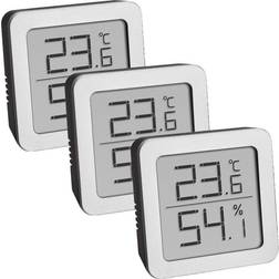 TFA Dostmann Thermo Hygrometer Silver Black