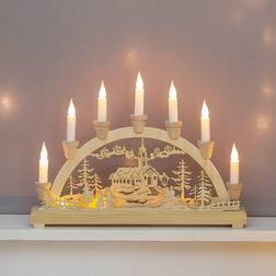 The Christmas Workshop 70780 Natural Wood Candle Bridge 38cm