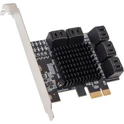 IO Crest 10 Port SATA III to PCIe 3.0 x1 Non-RAID Expansion Card