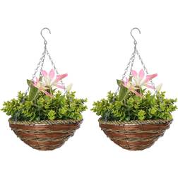 OutSunny Clematis Flowers Artificial Plant 2pcs