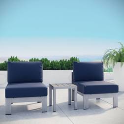 modway Collection EEI-2598-SLV-NAV 3 Outdoor Lounge Set