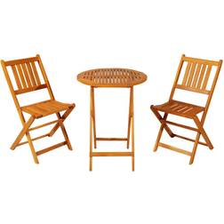 OutSunny 3-Pieces Folding Acacia Bistro Set