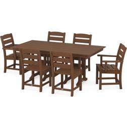 Polywood Lakeside 7-Piece Farmhouse Patio Dining Set