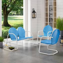 Crosley Furniture KO10002BL Griffith 3 Outdoor Lounge Set