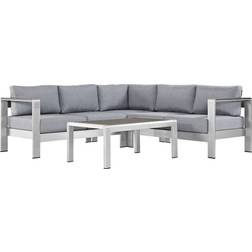 modway Collection EEI-2559-SLV-GRY Outdoor Lounge Set