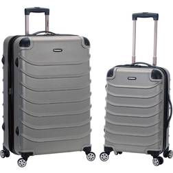 Rockland Speciale Hardside 2-Delad Expanderbar Spinner Silver