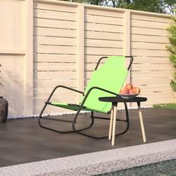 vidaXL Chaise Longue À Bascule Détente Bain de Soleil Siège Ergonomique Meuble de Jardin Extérieur Vert