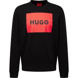 HUGO BOSS Cotton-Terry Sweater with Red Logo Print