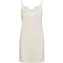 Soaked in Luxury Clara Lace Trim Slip Dress - Broken White