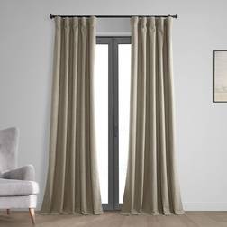 Exclusive Fabrics & Furnishings Warm Taupe Brown Vintage Cross Linen