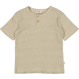 Wheat Lumi T-shirt - Warm Stone Stripe (2100h-123-1097)